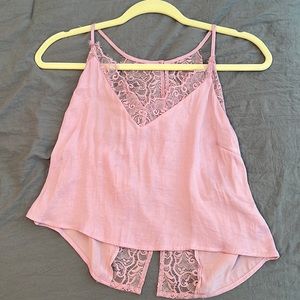 Tank top, lace, button up back